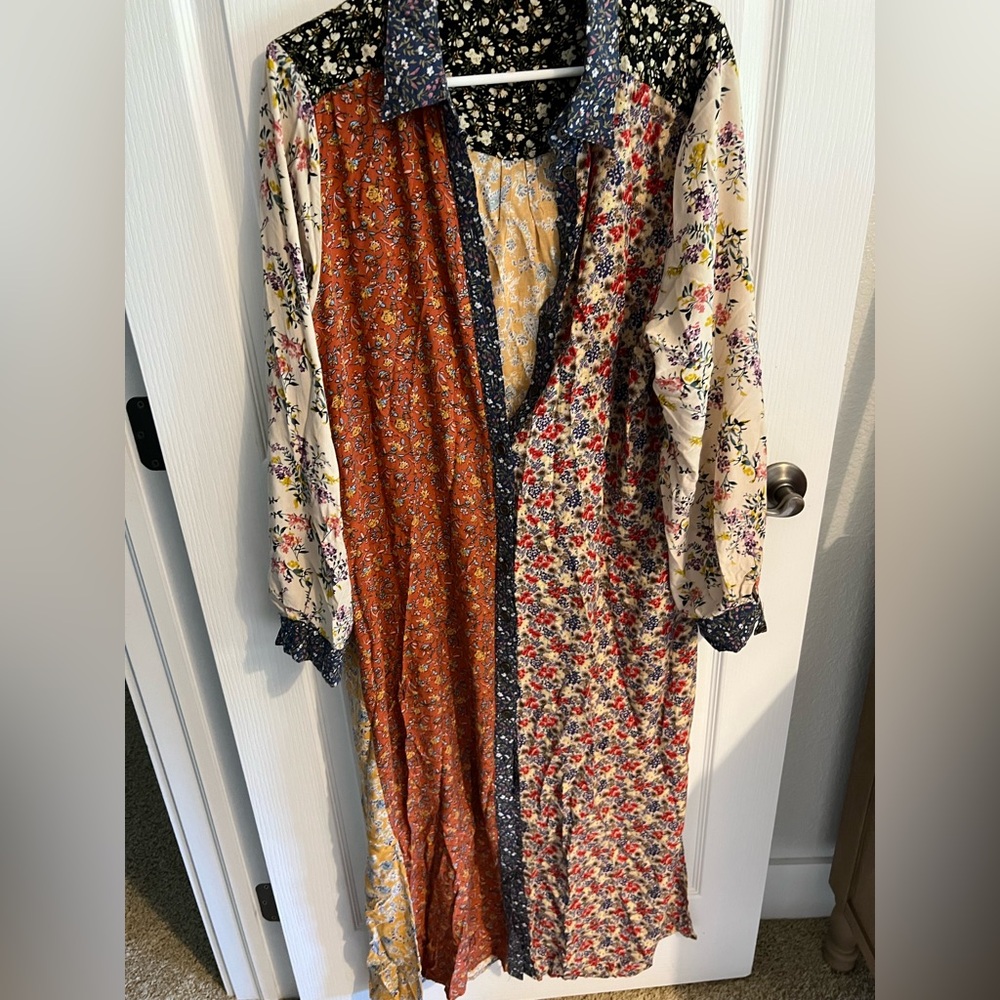 Natural life patchwork dress